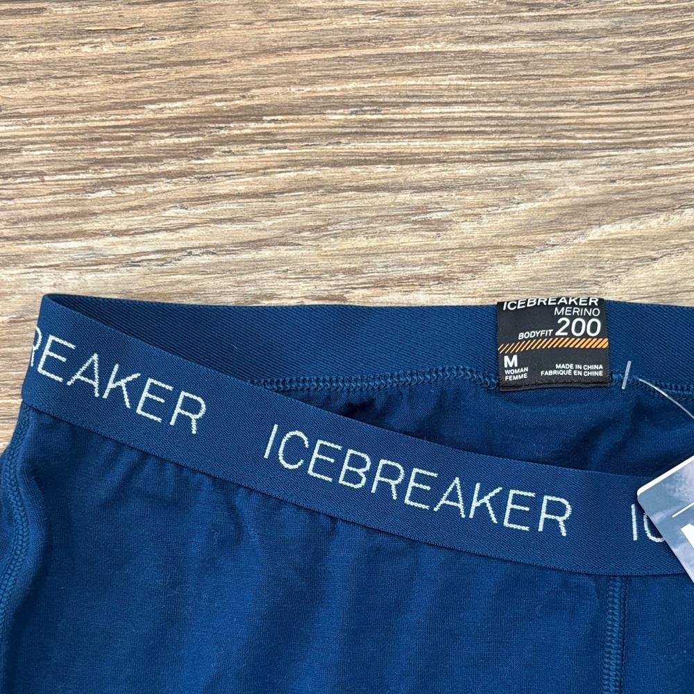 Icebreaker Merino 200 Oasis Thermal Leggings Navy Blue Women's Size Medium NWT - Picture 2 of 9